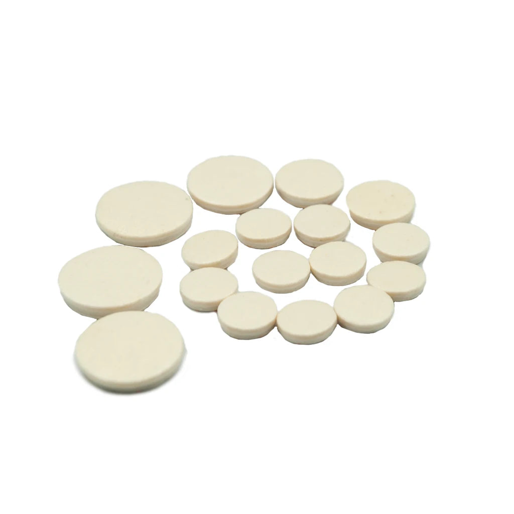 NAOMI 17 Pieces Clarinet Pads Bb Clarinet Woodwind Instrument Pads Soft Felt