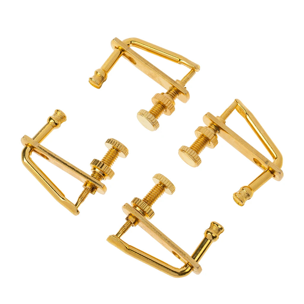 NAOMI 4 pcs Golden Violin Fine Tuners String Adjusters 3/4 4/4 Violin Alloy Tuners Spinner Fiddler Strings Tune Adjuster