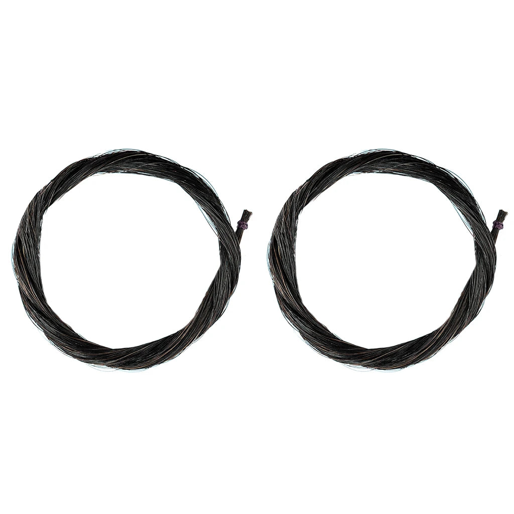 NAOMI 2 Hanks Mongolian Fiddle Violin Viola Bow Hair Horsehair Genuine Unbleached Natural Horsehair In 80cm (31-1/2") Hank White / BL