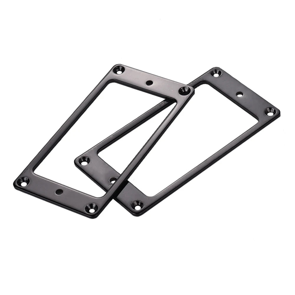 NAOMI Metal Flat Bottom Humbucker Pickup Mounting Ring Frames with Screws for LP Electric Guitar Replacement Parts 92x46mm 2pcs