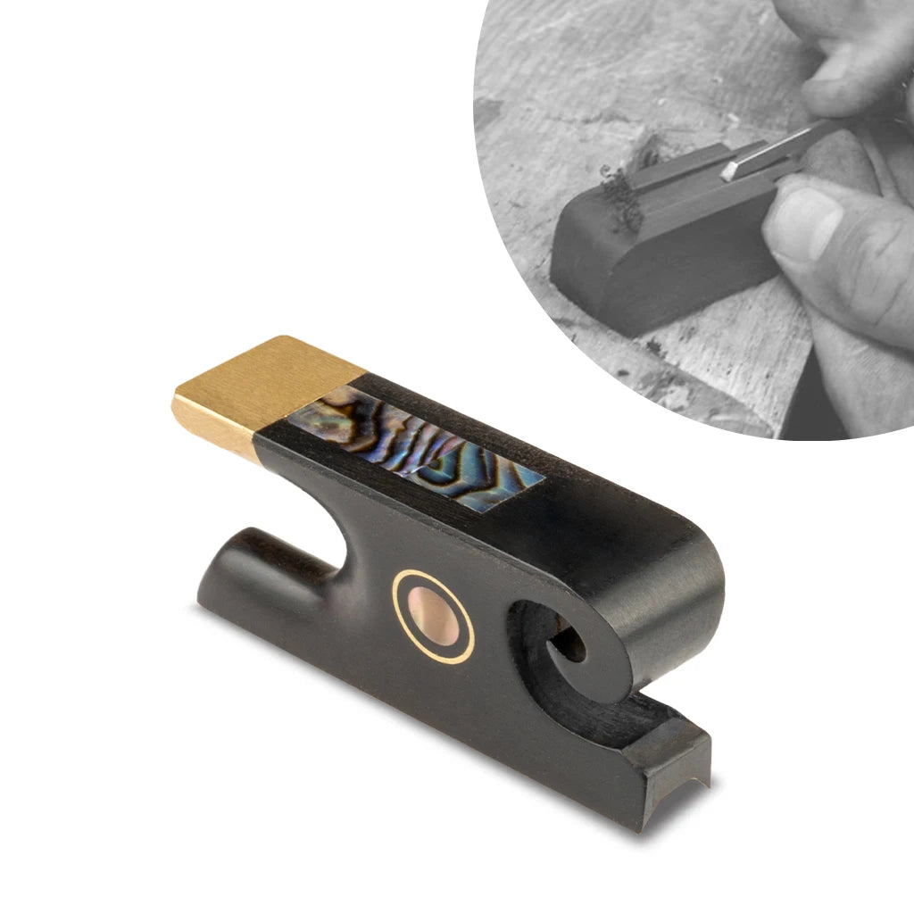 NAOMI Full Size Violin Bow Ox Horn Frog  High Grade Violin Accessories