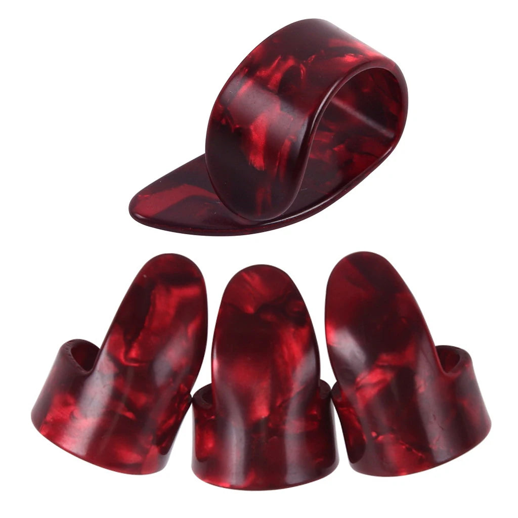 NAOMI 4pcs Guitar Plectrums Sheath Thumb Finger Picks 1 Thumb + 3 Finger Guitar Picks