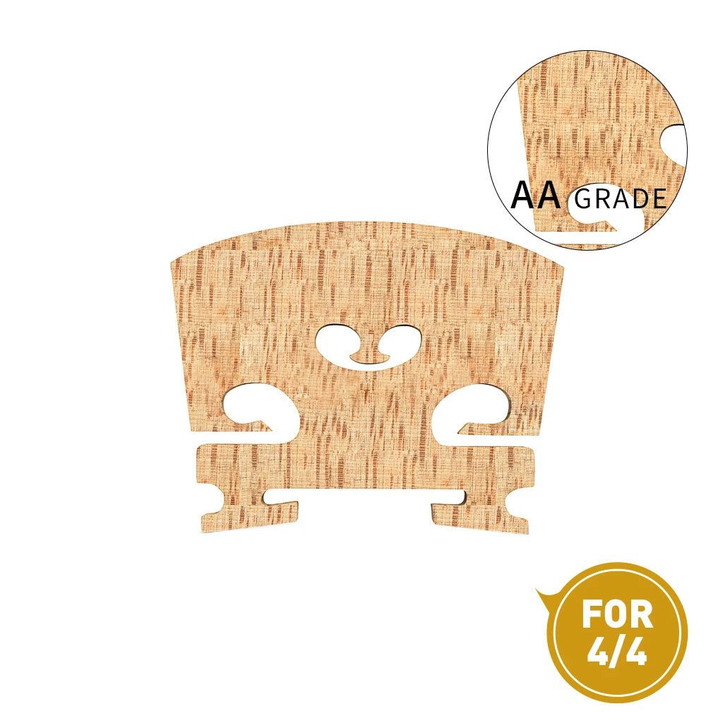 10PCS AA Grade Maple Wood Violin Bridge Snowflake Pattern Fiddle Replacement For 4/4 Full Size Acoustic Violin & Electric Violin