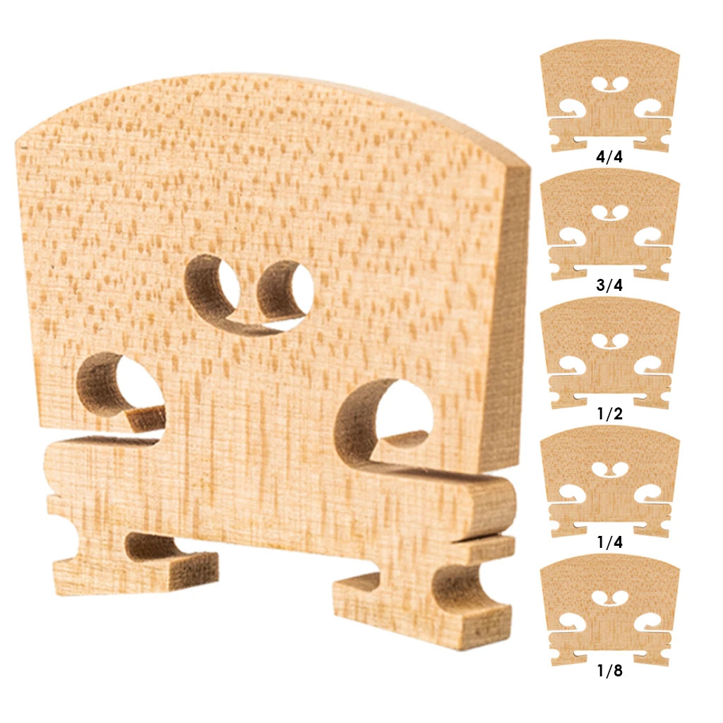 NAOMI 1 PC French Style Violin Bridges Fiddle Maple Wood 4/4-1/8 Size