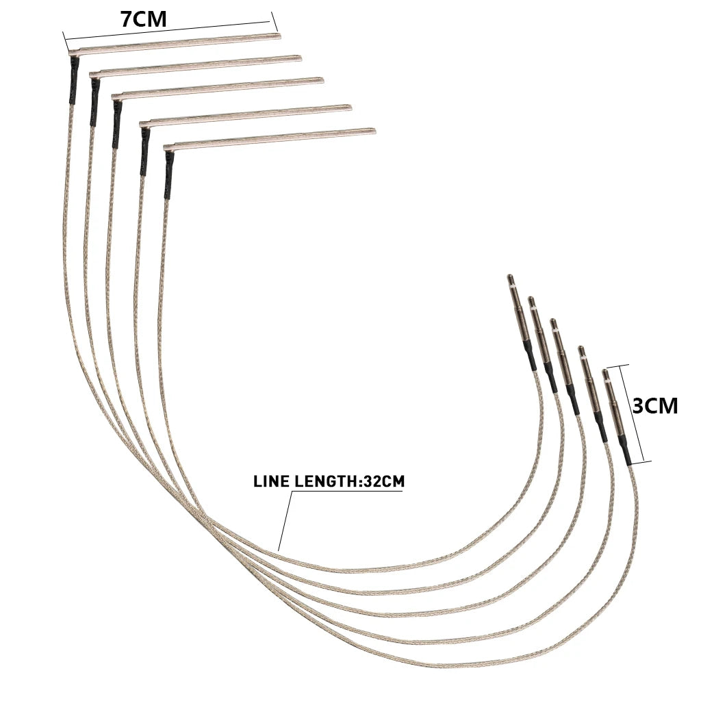 NAOMI 5pcs/1set Guitar Piezo Acoustic Guitar Piezo Transducer Piezo High Sensitive Under-Bridge Rod Piezo