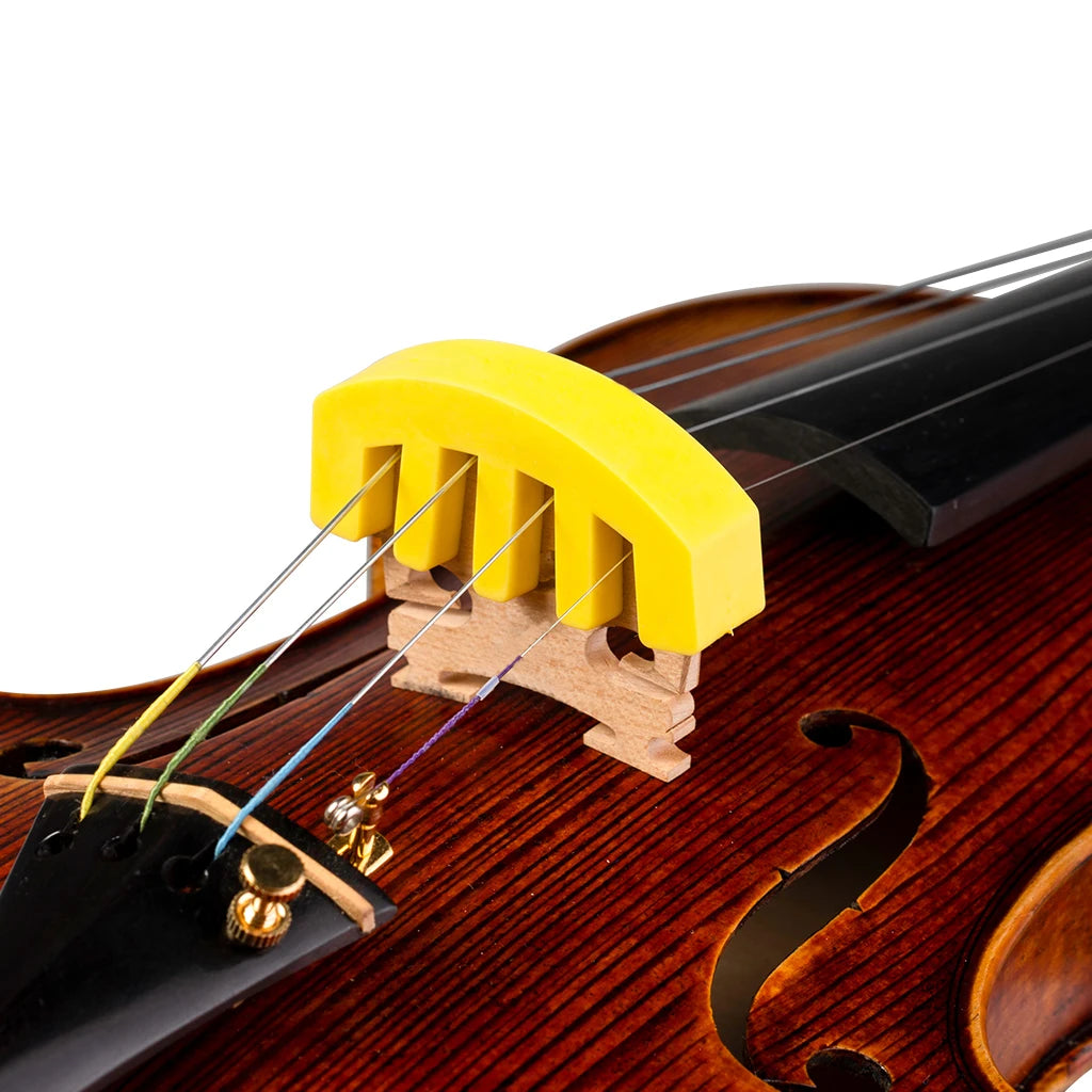 NAOMI Rubber Practice Violin Mute Silencer Red/Black/Blue/Yellow Violin Mute For All 4/4 Acoustic Violin