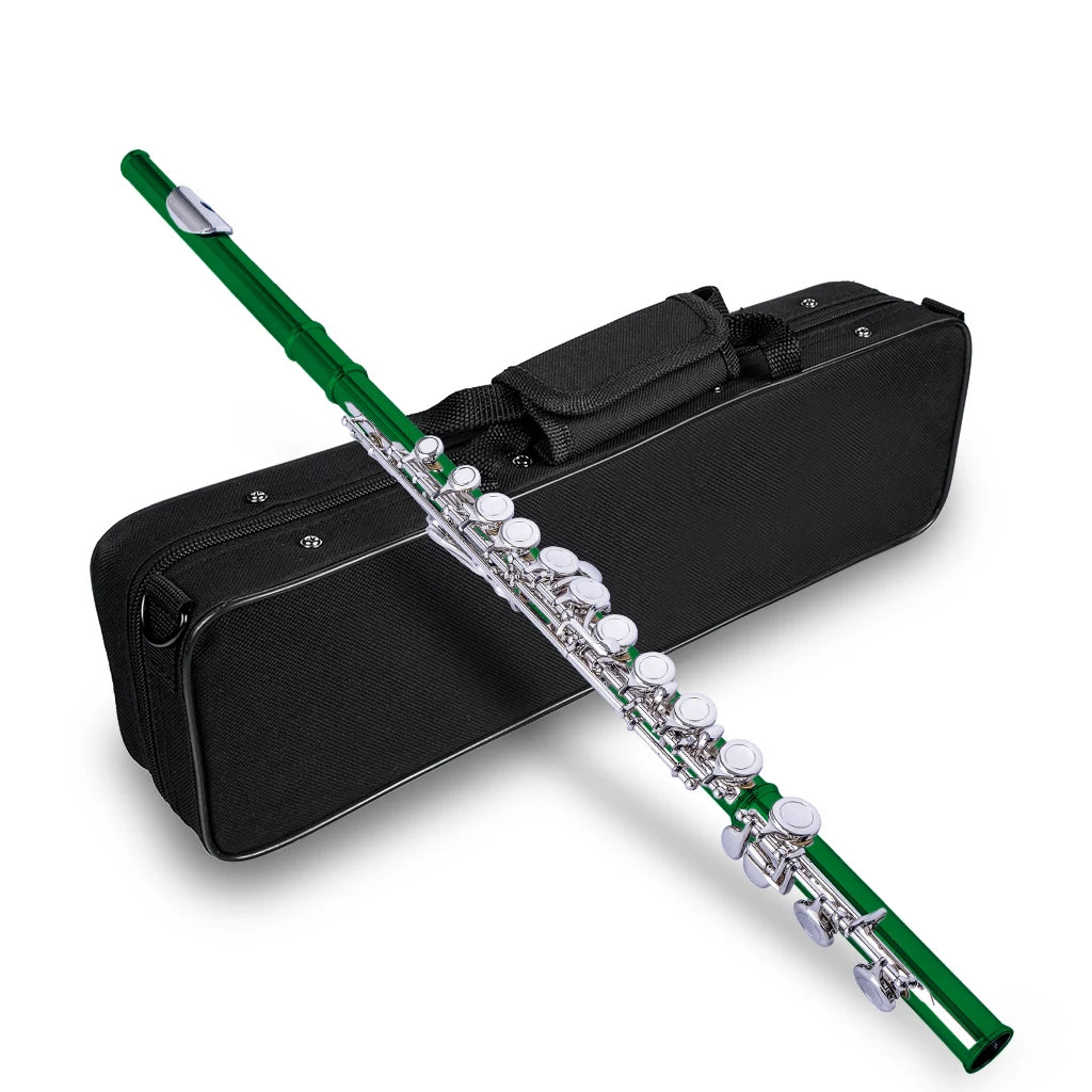 NAOMI Professional 16-Holes C Key Concert Flute Closed Pore Cupronickel Silver Plated Flute