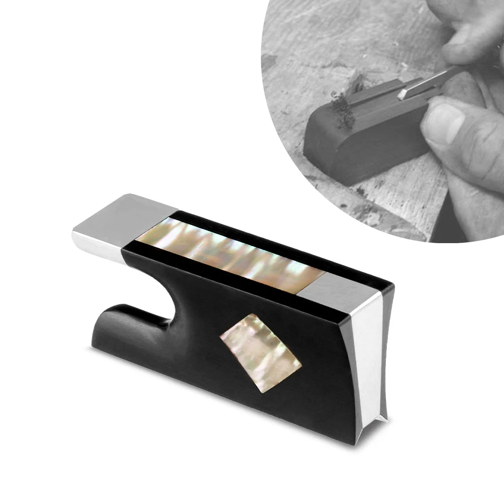 NAOMI 1 PC 4/4 Violin Bow Frog Beautiful Eyes Inlay Musical Instrument Accessory