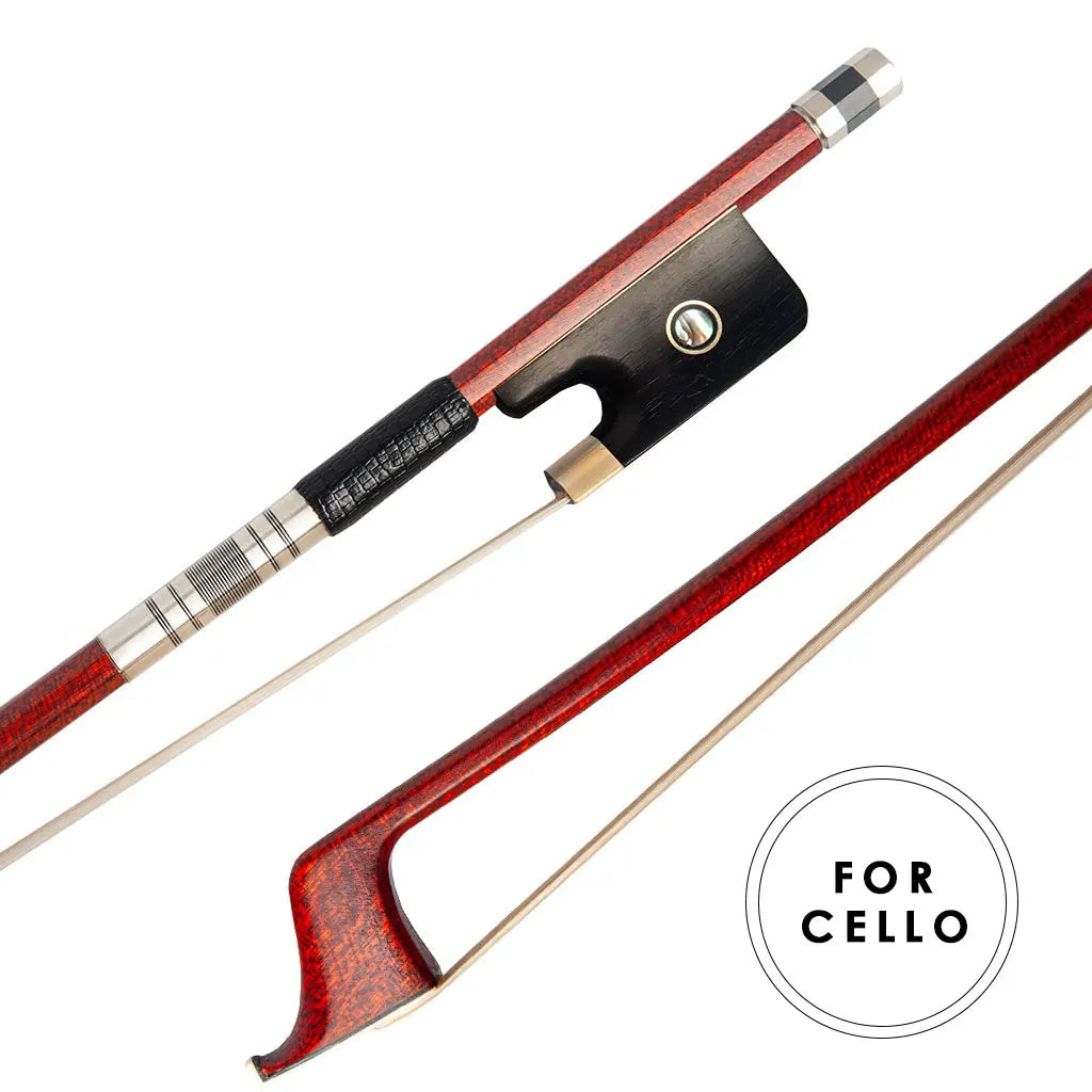 NAOMI PRO Violin/Viola/Cello/Bass/ Hybrid Carbon Fiber Pernambuco Skin Stick Snakewood Frog Violin Parts Accessories