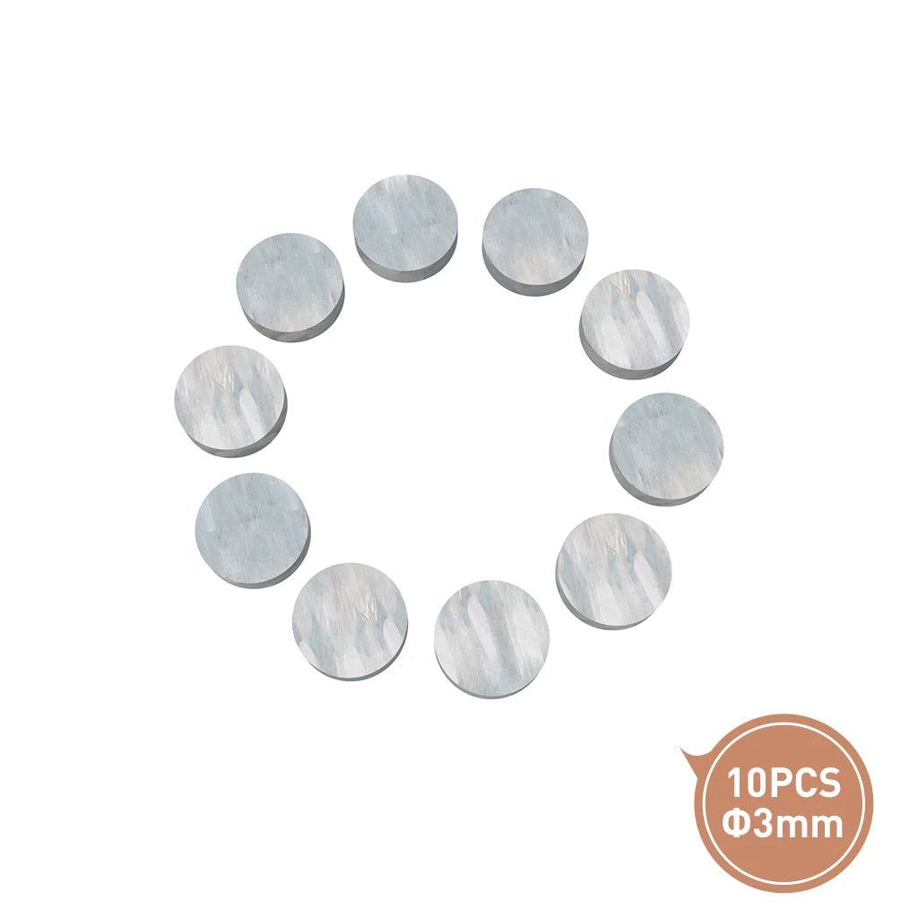 NAOMI 10 PCS Guitar Fretboard Dots Fingerboard Markers Inlay Dots White Pearl Shell Dots Diameter Of 3mm-12mm