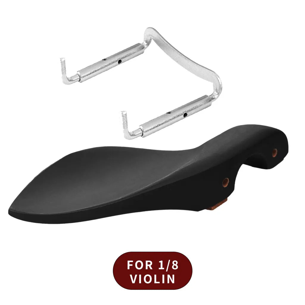 NAOMI Dyed Black Wood Violin Chin Rest With Silver Chinrest Screw Professional 4/4-1/8 Violin Parts Accessories