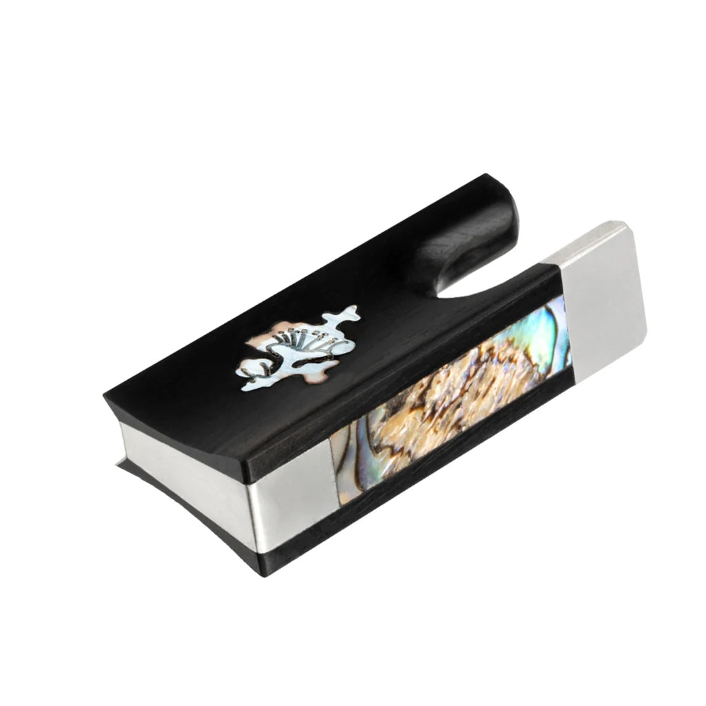 4/4 Violin Fiddle Bow Frog Ebony Full Lined - Pro Brass Mounting Endpins Buttons for Bow Repair & Making Kit