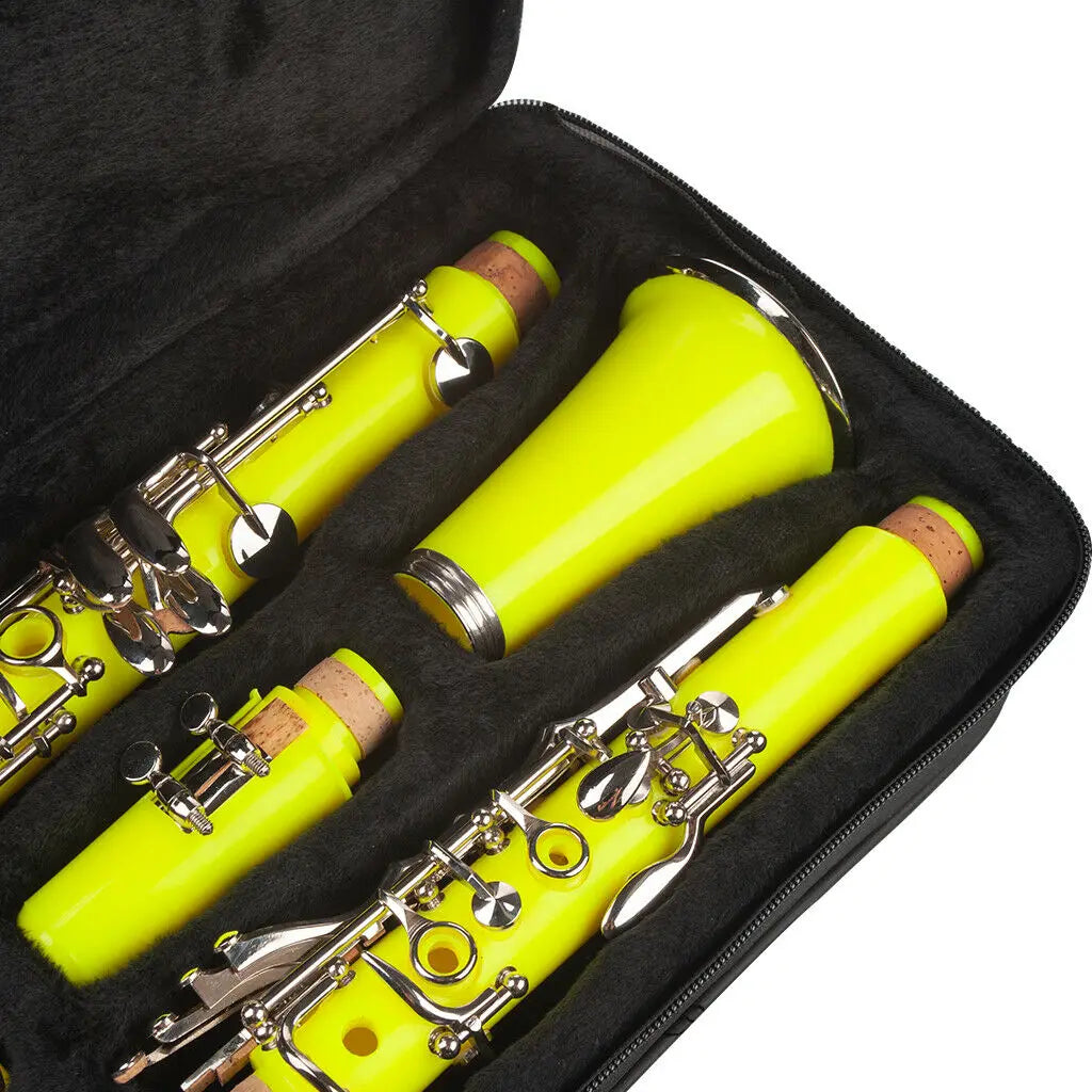 NAOMI 17-Key ABS Clarinet Bb Flat W/Case Gloves Cleaning Cloth Reed Case Reeds