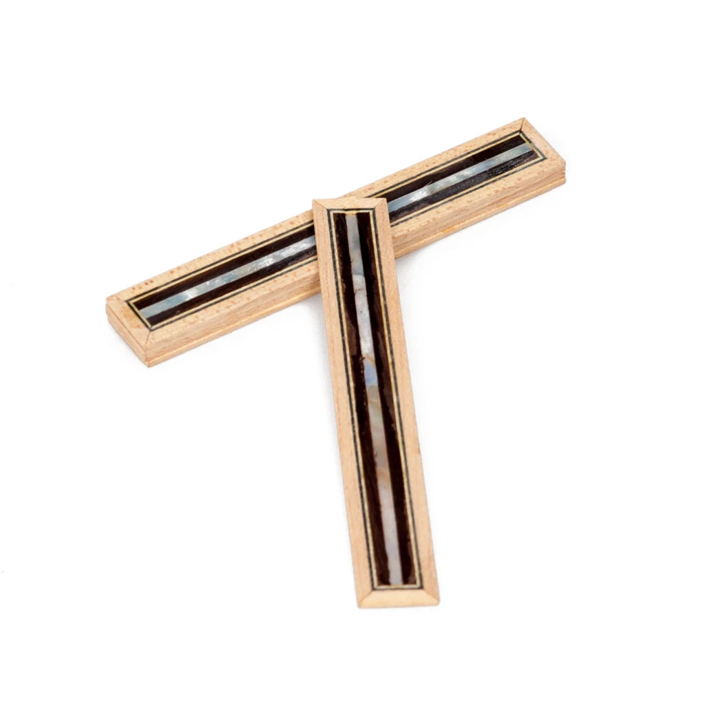 NAOMI 5pcs Wooden Classical Bridge Block Tie Abalone Shell Inlay Inlaied String-Tie For Classical Flamenco Guitar