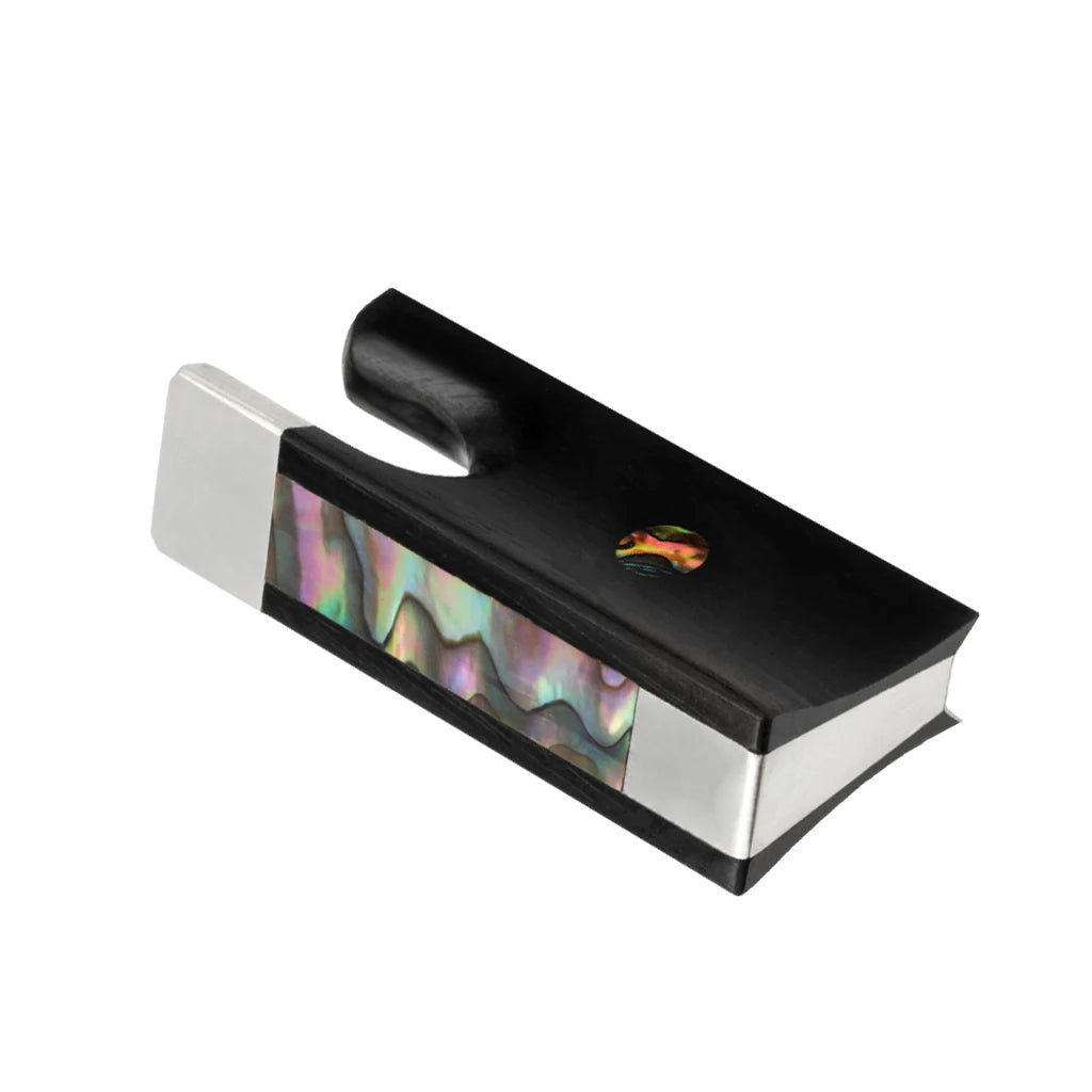 4/4 Violin Fiddle Bow Frog Ebony Full Lined - Pro Brass Mounting Endpins Buttons for Bow Repair & Making Kit