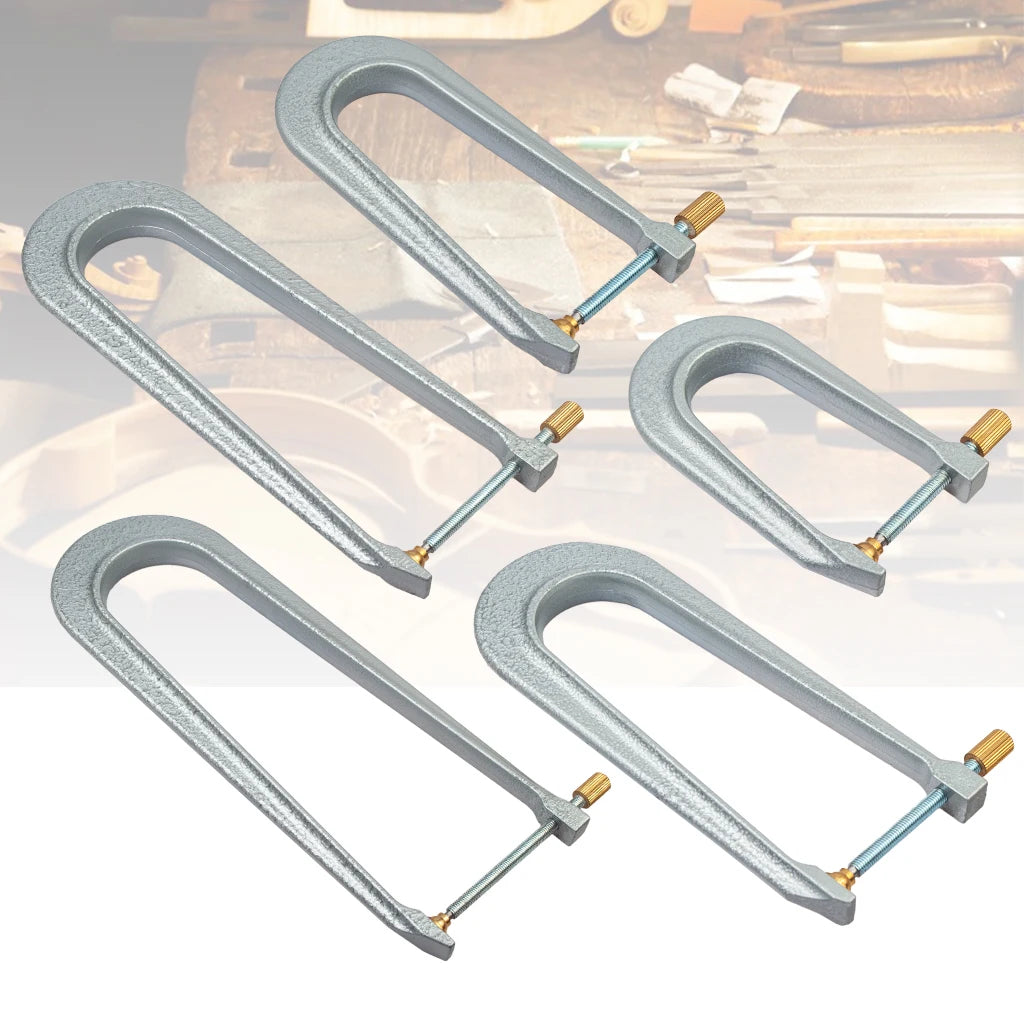 NAOMI 5PCS Violin Luthier Clamp For Crack Maker Bass Bar Board Aluminum Bass Bar Clamp Violin Tools Fiddle Luthiers Repair Tools