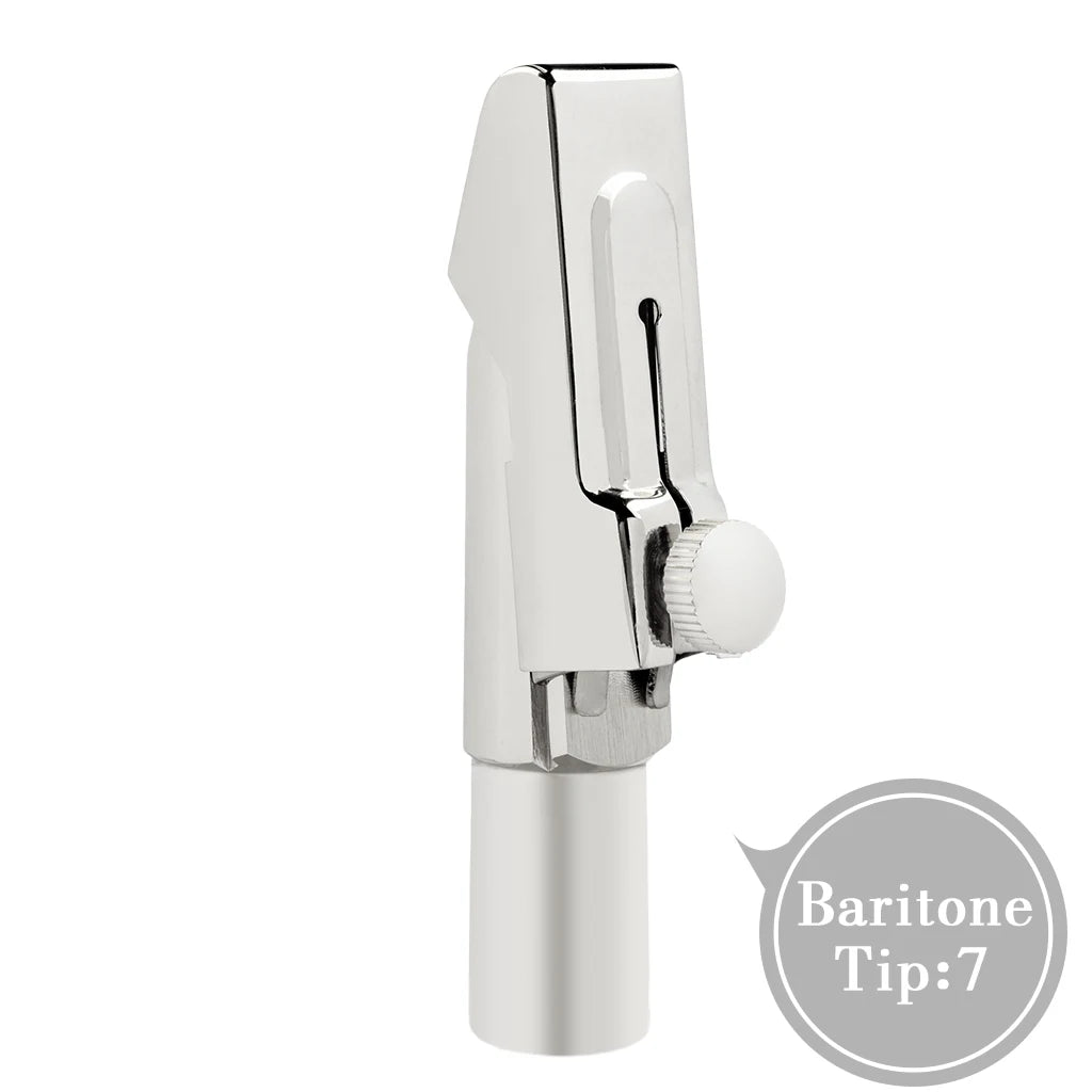 NAOMI Silver Sax Saxophone Mouthpiece 5/6/7/8/9 W/ Cap& Ligatures Comfortable Design Suitable For Novice Or Professional