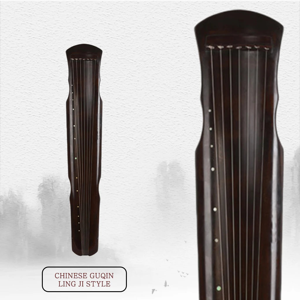NAOMI Guqin Lingji -type Old Paulownia Wood Guqin Beginner Performance Level 7 Strings Ancient Zither