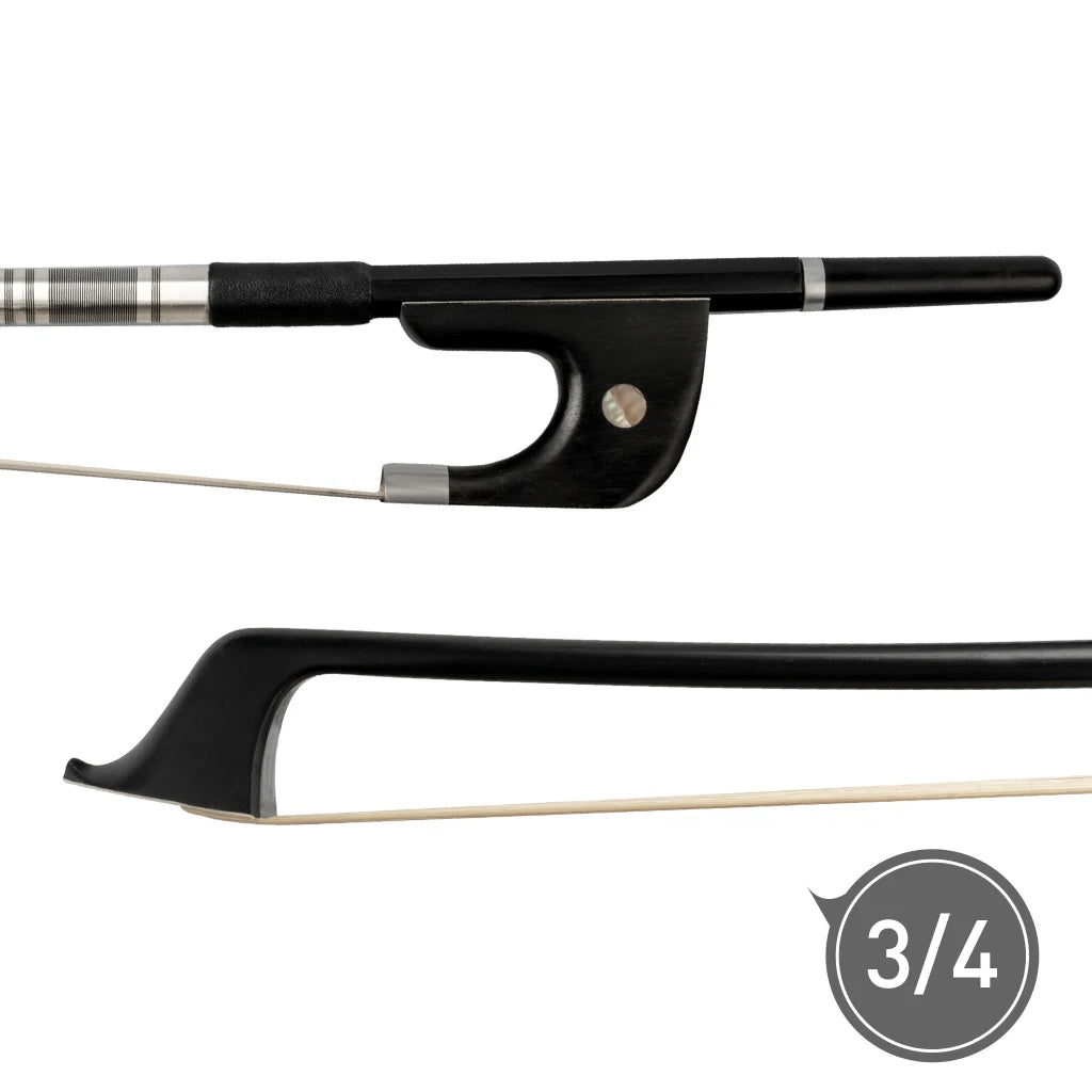 NAOMI 4/4-1/8 Upright Double Bass Bow German/French Model Natural Horsehair Carbon Fiber