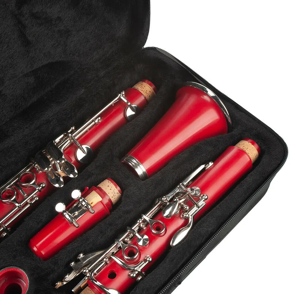 NAOMI 17-Key ABS Clarinet Bb Flat W/Case Gloves Cleaning Cloth Reed Case Reeds