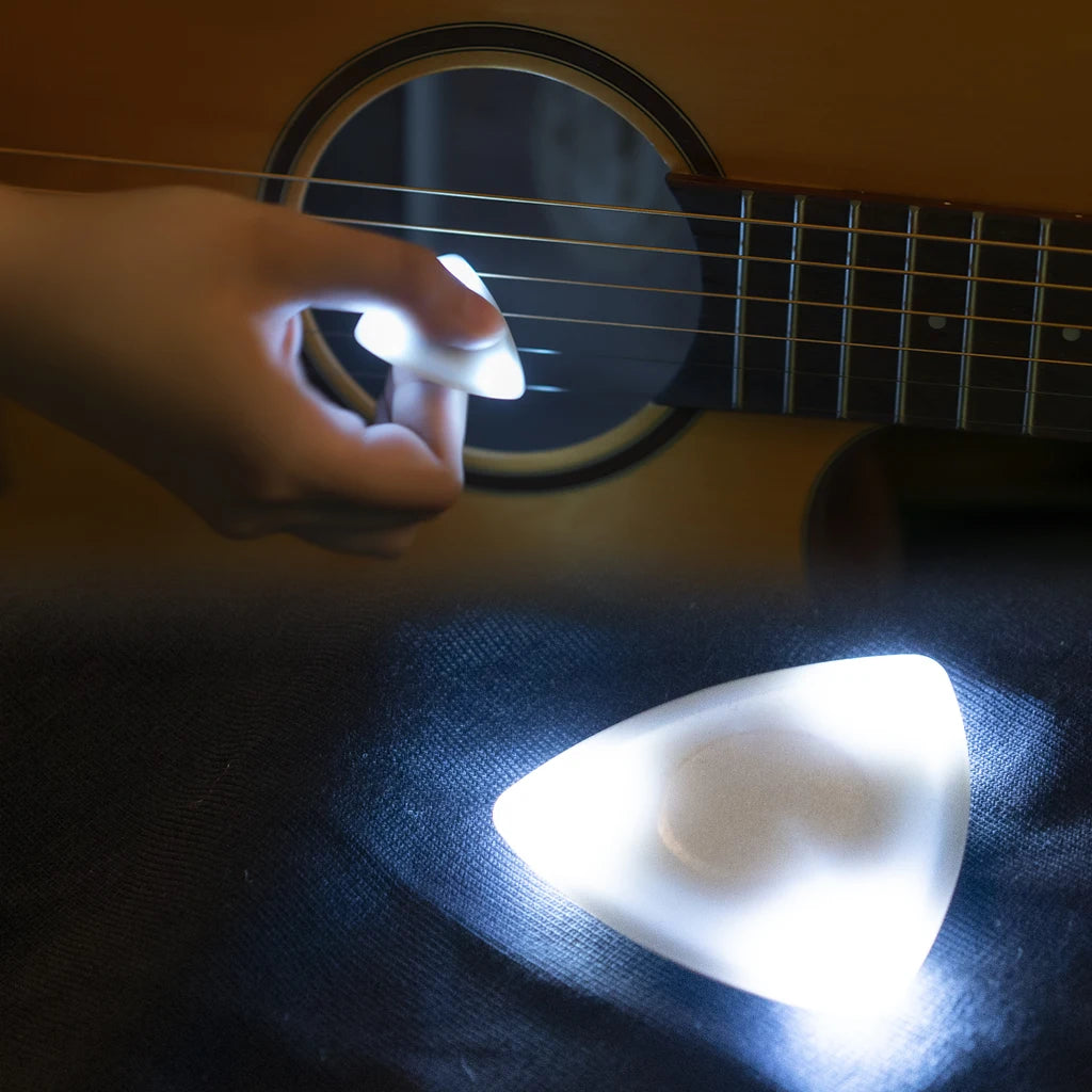 NAOMI 3 Colors Guitar Picks 1.0mm/0.8mm/0.6mm Thickness Plastic w/ High-sensitivity LED Light