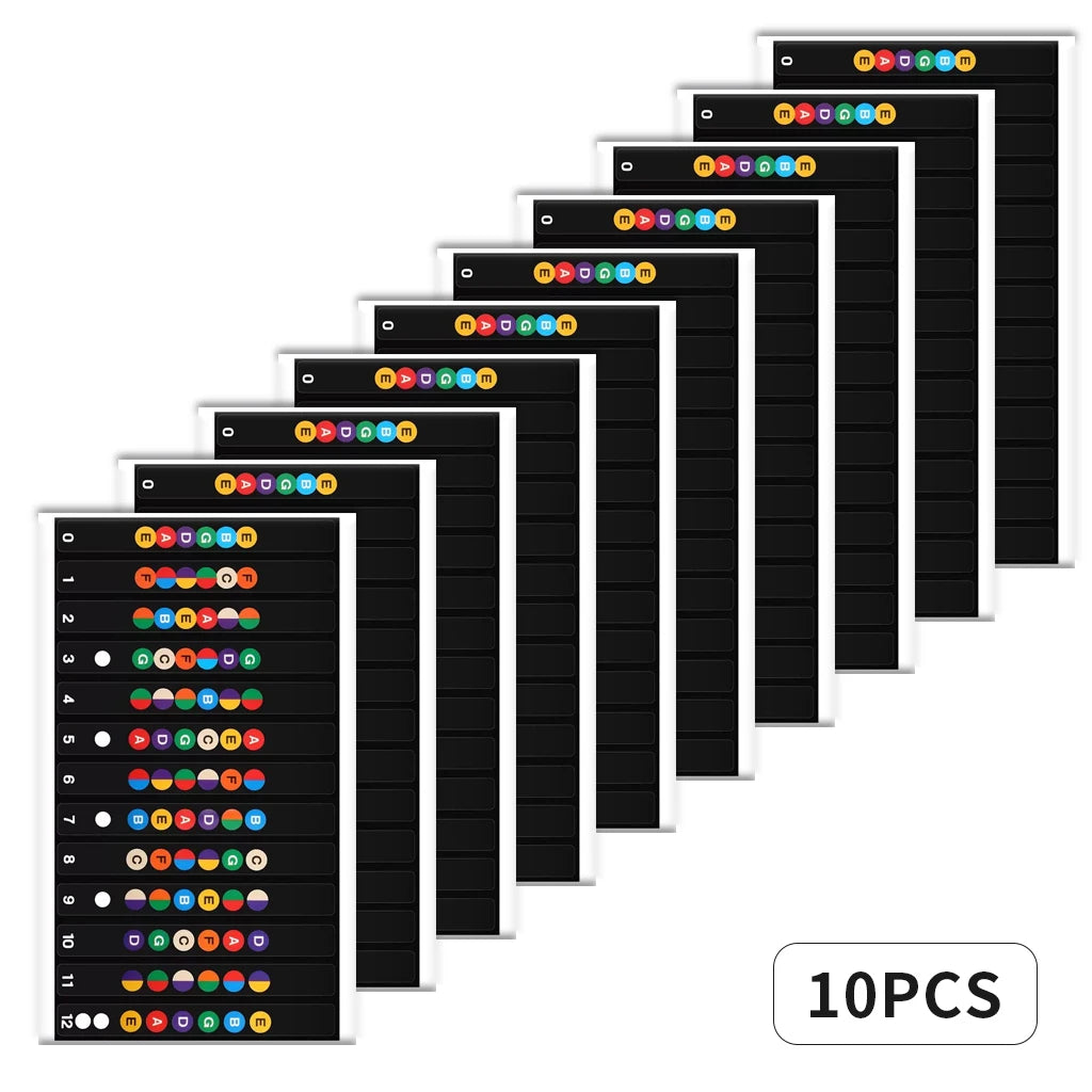 NAOMI Guitar Fretboard Notes Map Labels Sticker Fingerboard Fret Decals for 6 String Acoustic Electric Guitarra