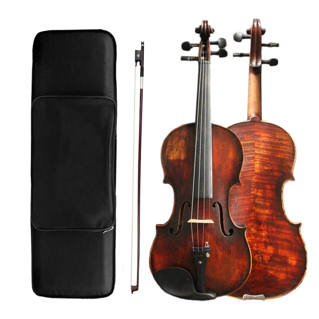 NAOMI Dark Antique Old 5 Star Master Level Fiddle 4/4 Acoustic Violin Stradi 1716 Copy Cremonese Violino