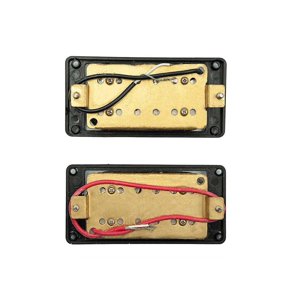 NAOMI 2PCS Guitar Pickup Zebra Faced Humbucker Double Coil Electric Guitar Pickups 50/52mm With installing Frame