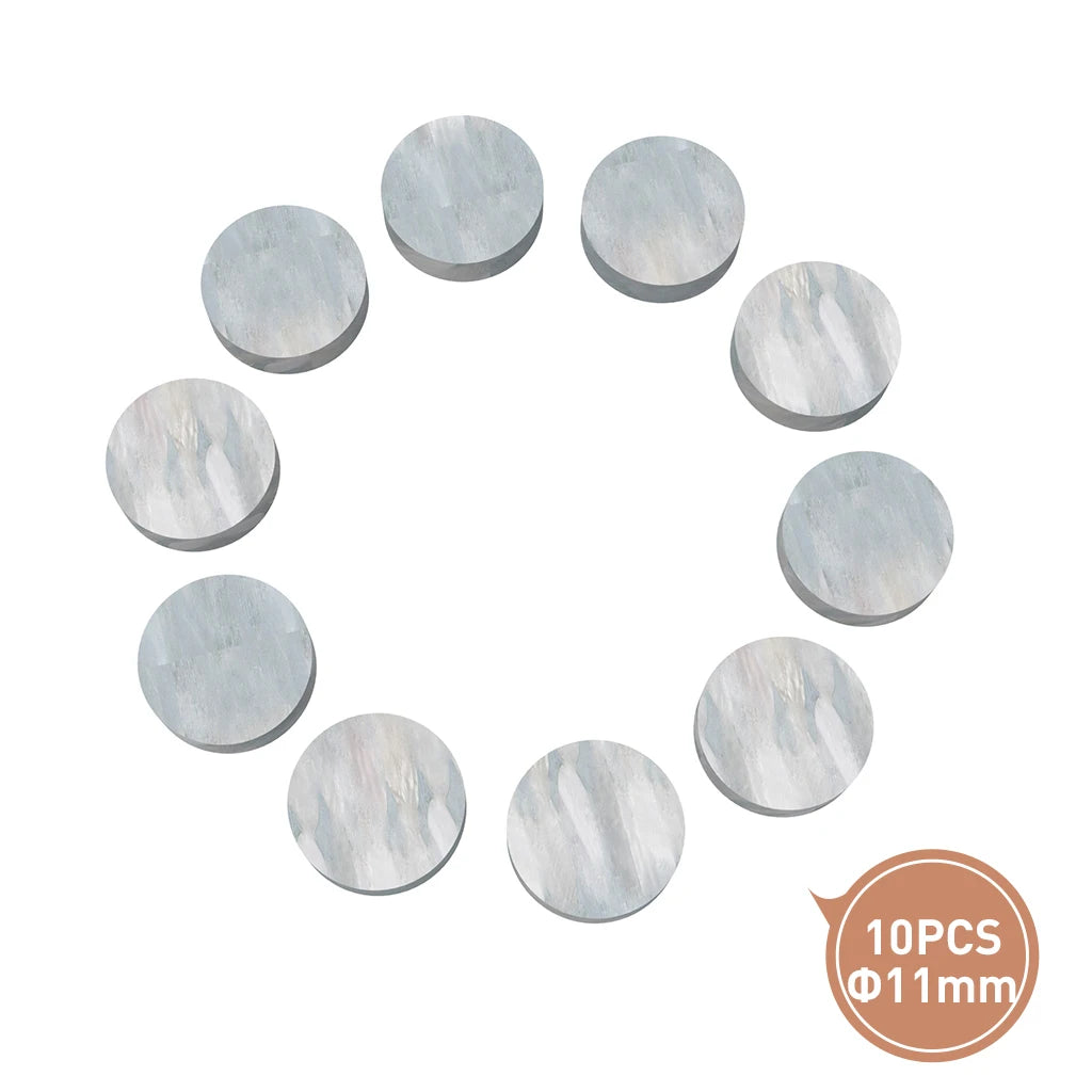 NAOMI 10 PCS Guitar Fretboard Dots Fingerboard Markers Inlay Dots White Pearl Shell Dots Diameter Of 3mm-12mm