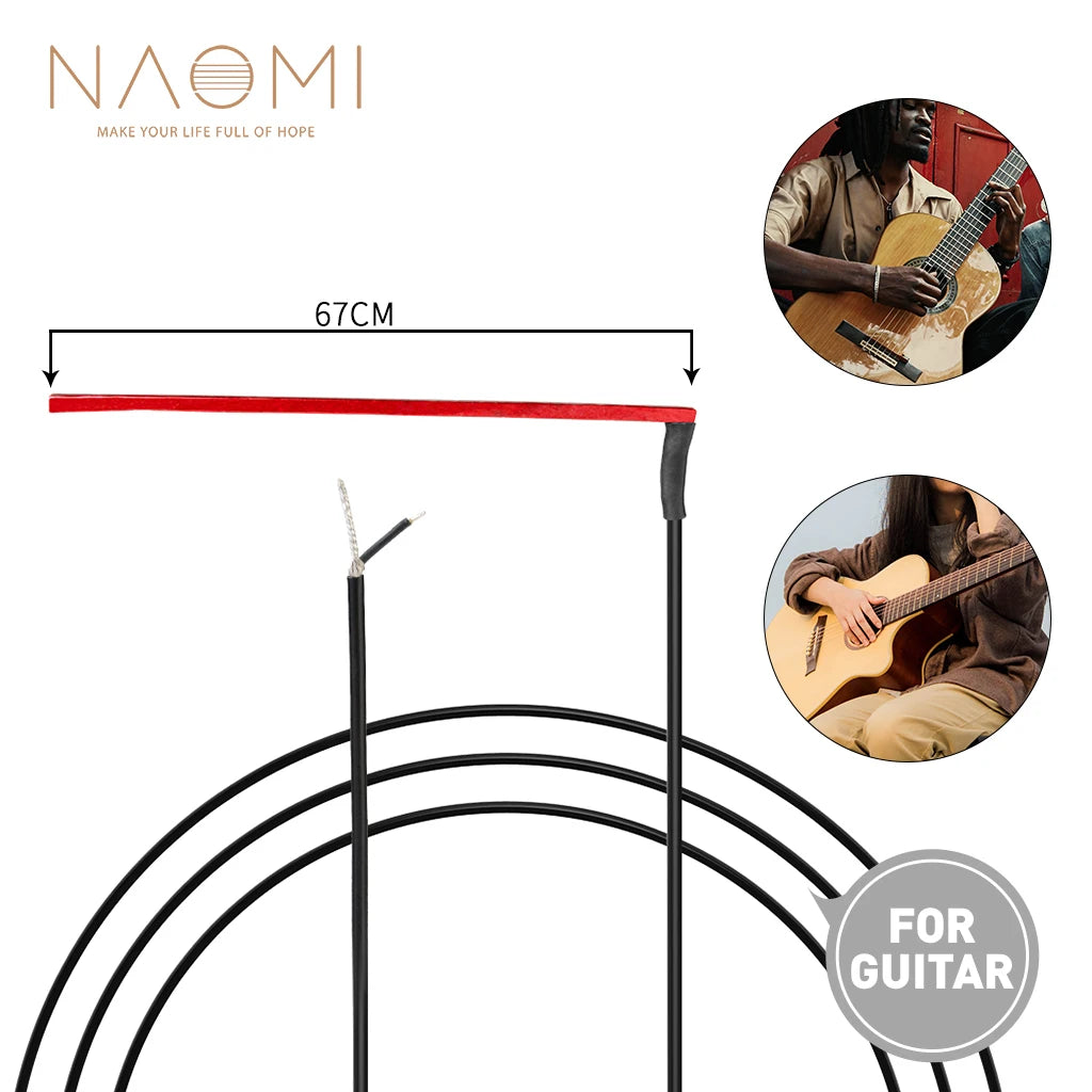 NAOMI 5pcs/1set Guitar Piezo Acoustic Guitar Piezo Transducer Piezo High Sensitive Under-Bridge Rod Piezo