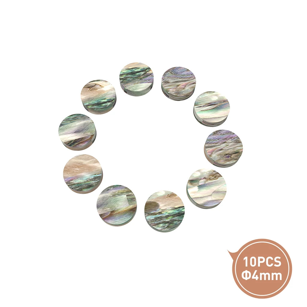 NAOMI 10 PCS Abalone Shell Guitar Fretboard Dots Fingerboard Markers Inlay Dots Fingerboard Neck Side Dots Diameter Of 3mm-12mm