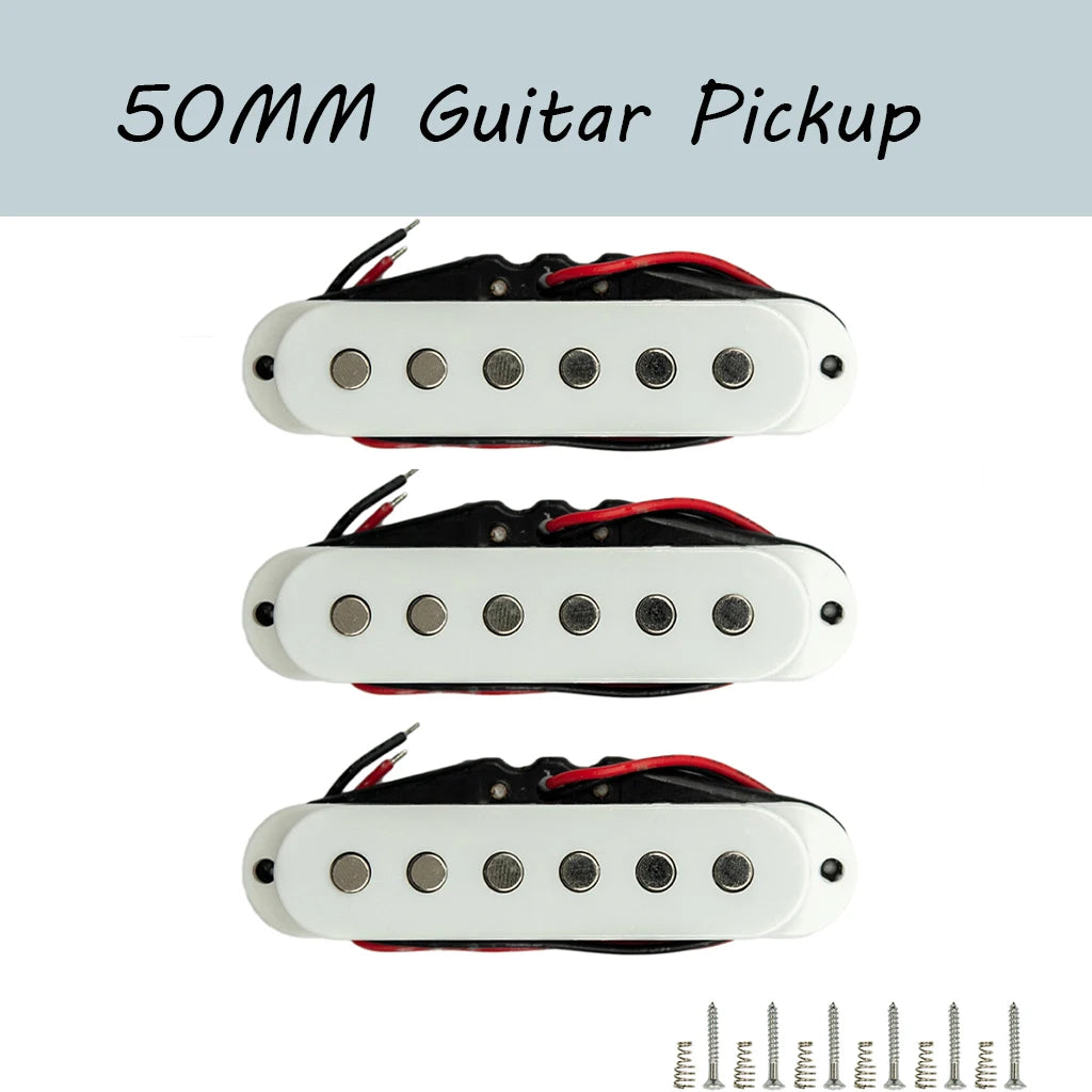 NAOMI 3PCS Guitar Pickups 50mm Guitar Single Coil Pickup Ceramic Magnet For Electric Guitar Single Coil Pickup