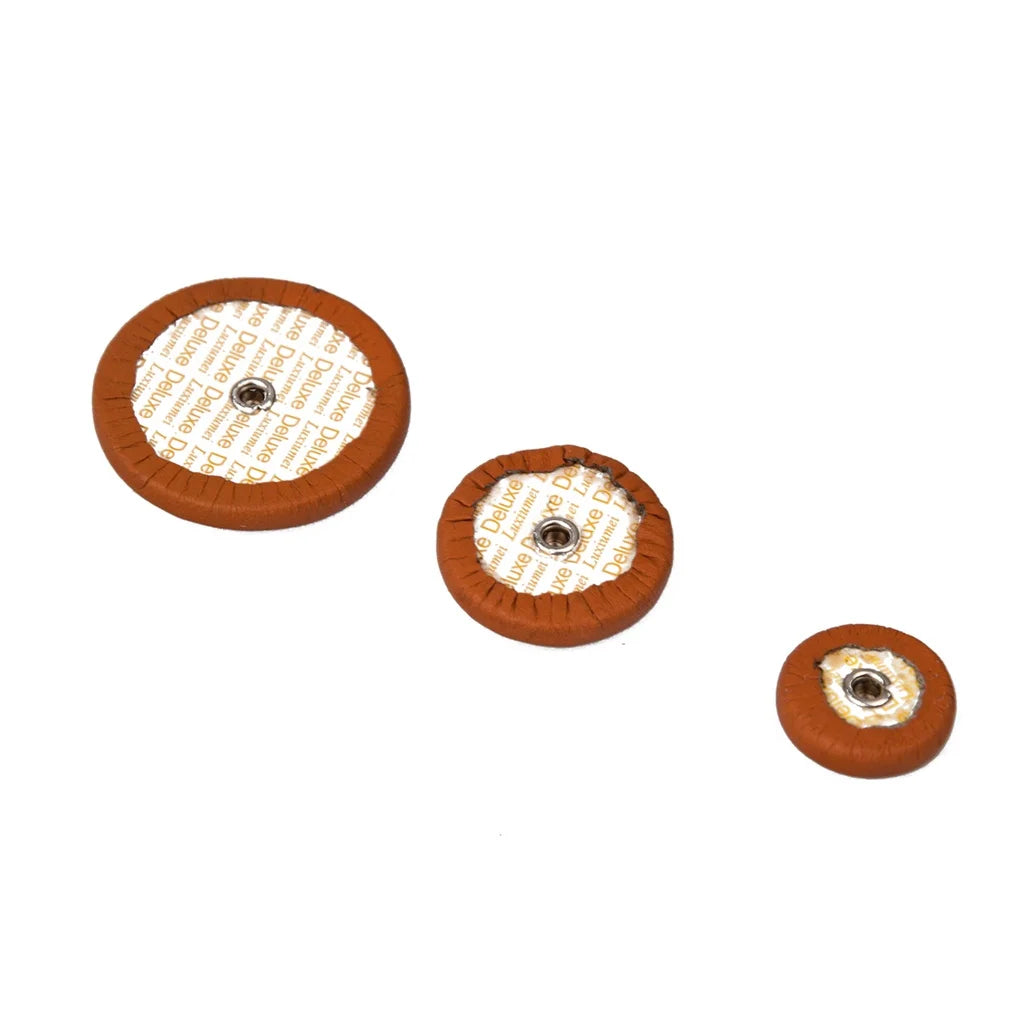 NAOMI Deluxe Soprano Saxophone Pads Sheep Skin Set For SELMER SOPRANO Sax Tan Leather Stainless Resonator Pad
