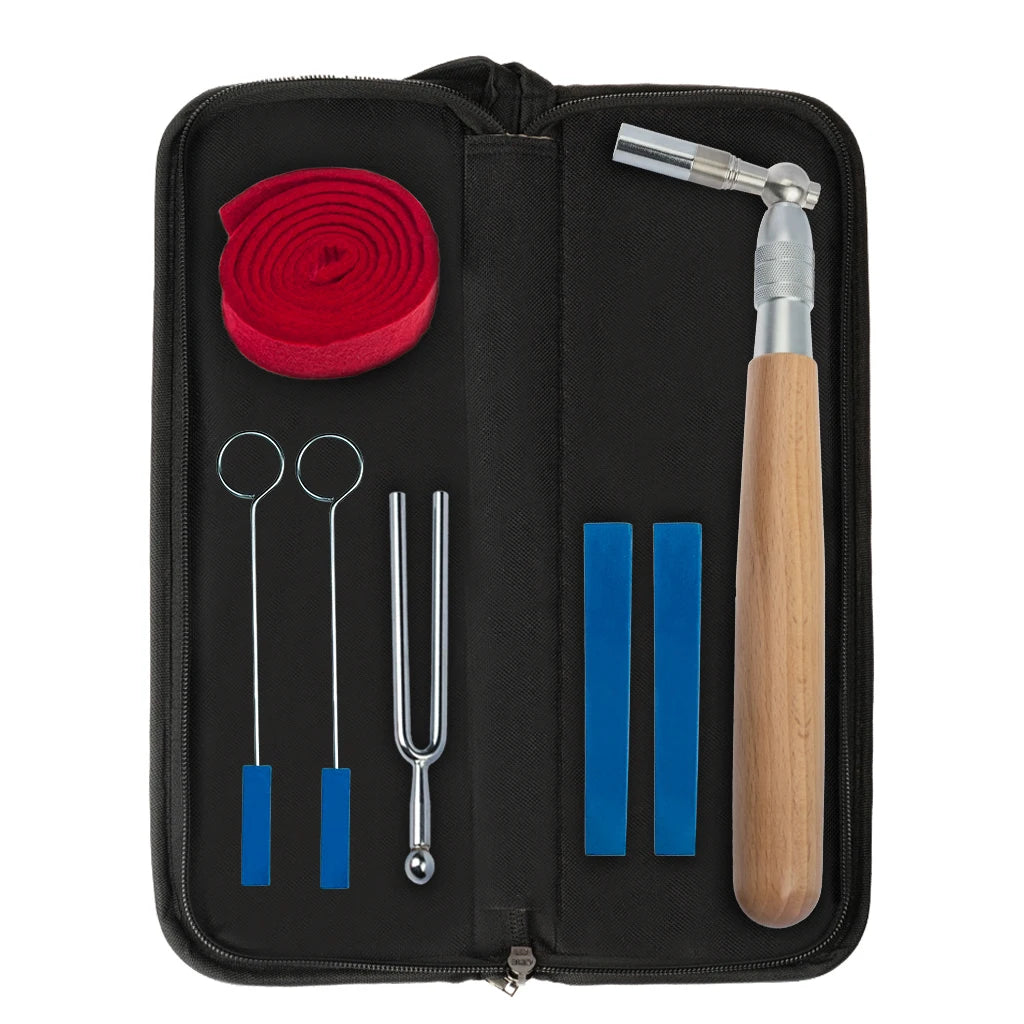 NAOMI Professional Portable Lever Piano Tuning Tuner Mute Kit Tools With Case Piano Tuning Lever Tools Kit Mute Wood Hammer SET