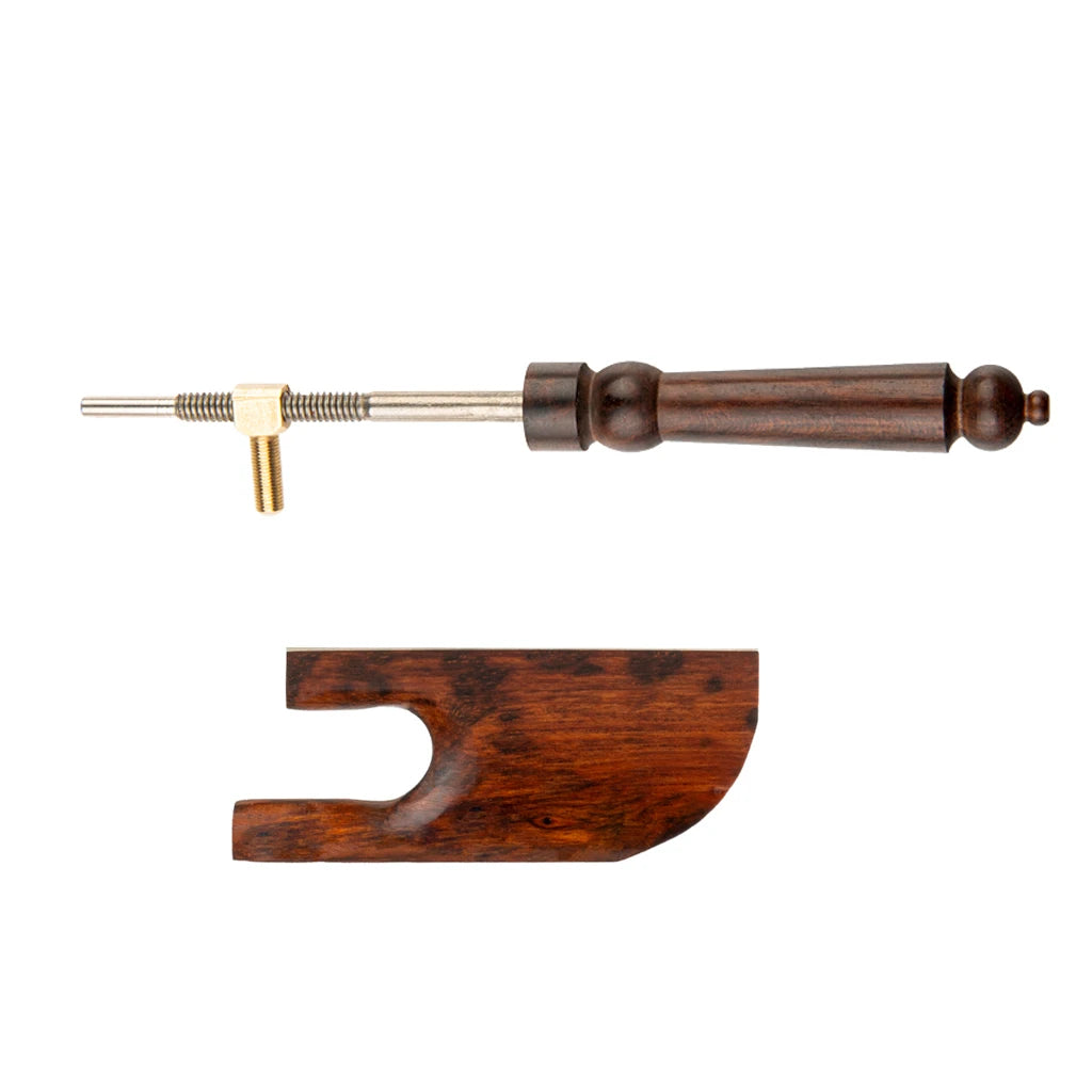 NAOMI 4/4 3/4 Baroque Style Violin Bow Frog Violin Ebony & Snakewood Bow Buttons Parts For Baroque DIY Snakewood Fiddle Bows