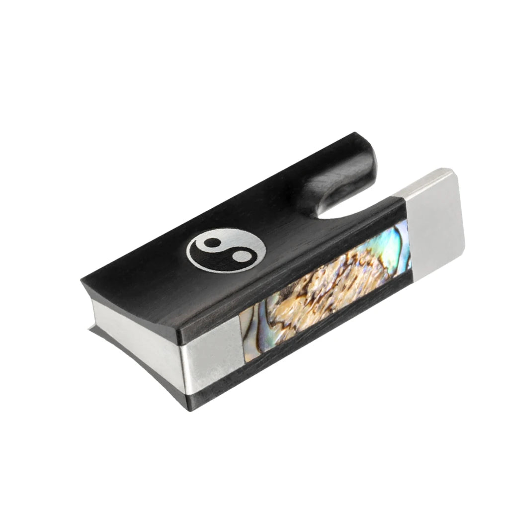 4/4 Violin Fiddle Bow Frog Ebony Full Lined - Pro Brass Mounting Endpins Buttons for Bow Repair & Making Kit