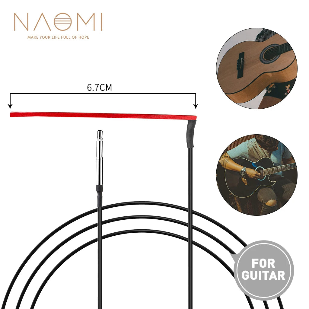 NAOMI 5pcs/1set Guitar Piezo Acoustic Guitar Piezo Transducer Piezo High Sensitive Under-Bridge Rod Piezo