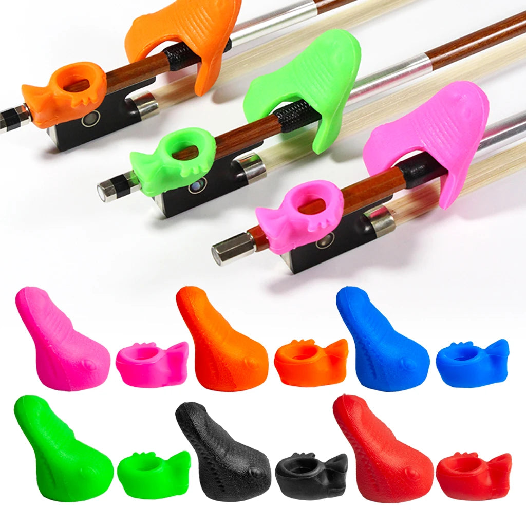 NAOMI Violin Bow Posture Corrector Rubber Violin Bow Hold Posture Correction Tool Accessories Beginner Correction Posture Grip SET