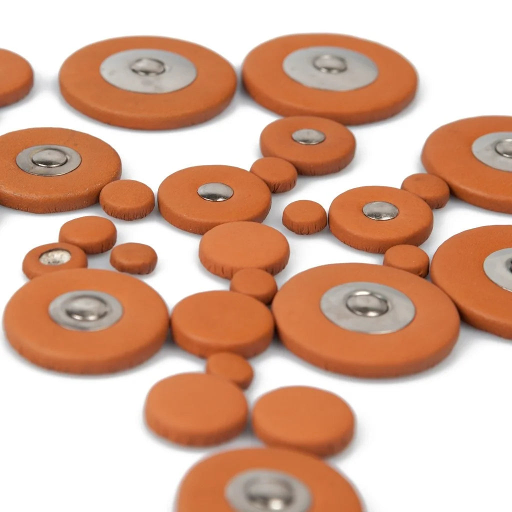 NAOMI Deluxe Soprano Saxophone Pads Sheep Skin Set For SELMER SOPRANO Sax Tan Leather Stainless Resonator Pad