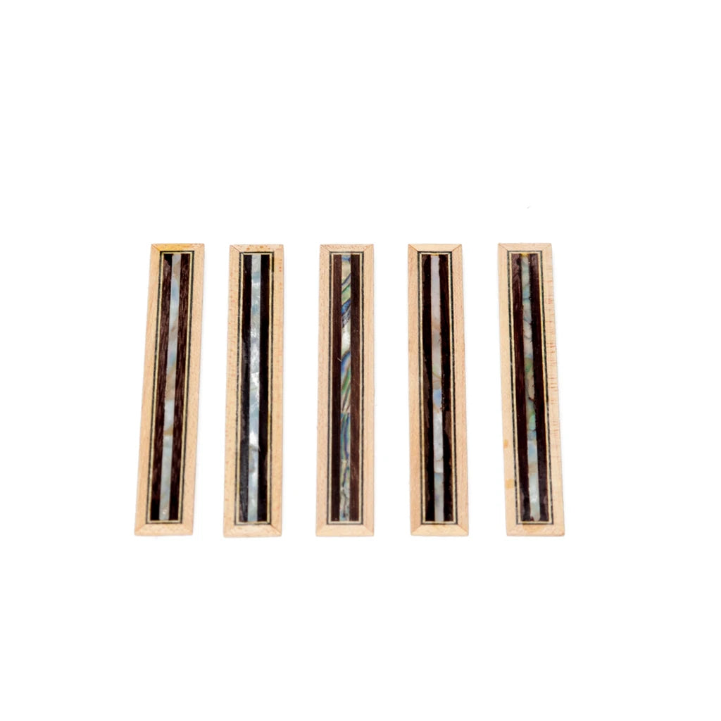 NAOMI 5pcs Wooden Classical Bridge Block Tie Abalone Shell Inlay Inlaied String-Tie For Classical Flamenco Guitar
