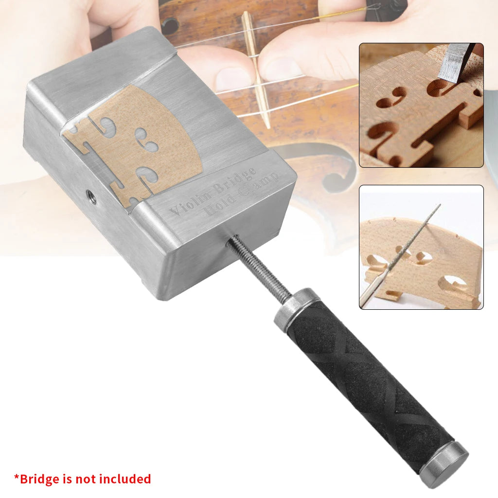 NAOMI Alluminum Alloy Violin Luthier Tools Violino Fiddle Bridge Holder Clamp Bridge For Violin Maker Grinding Code Self-Adjusting Jig