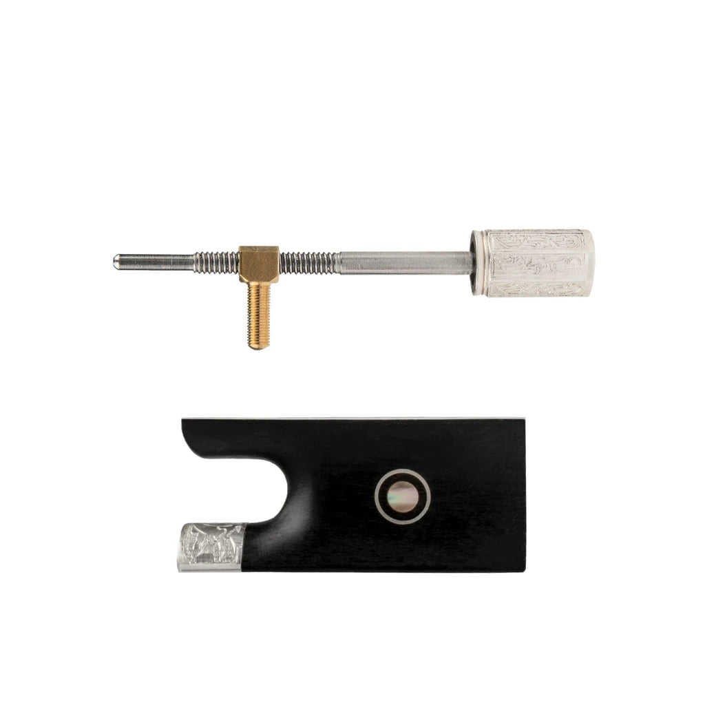 NAOMI Master Ebony Violin Bow Frog Parisian Eye Inlay Carved Part For Professional Bow Maker W/Button