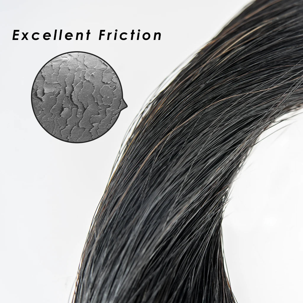 1 Hank Genuine Traditional Horse Hair Tail Hair Unbleached Natural Horsehair 80cm For Violin Viola Brazilwood Carbon Fiber Bow