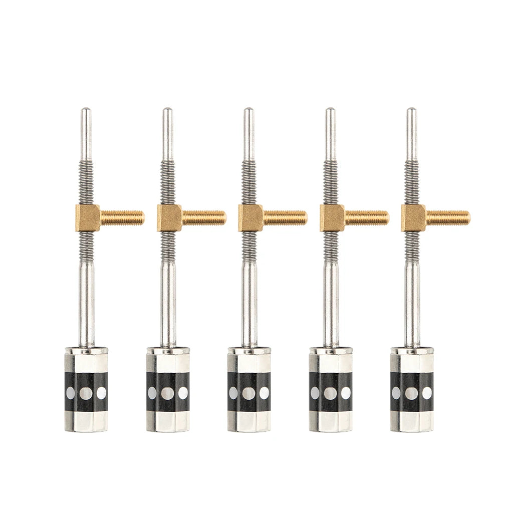 NAOMI Violin Bow Frog Buttons Bass Steel Screws with Brass Eyelets Bow Parts For Viola Violin Bow Maker