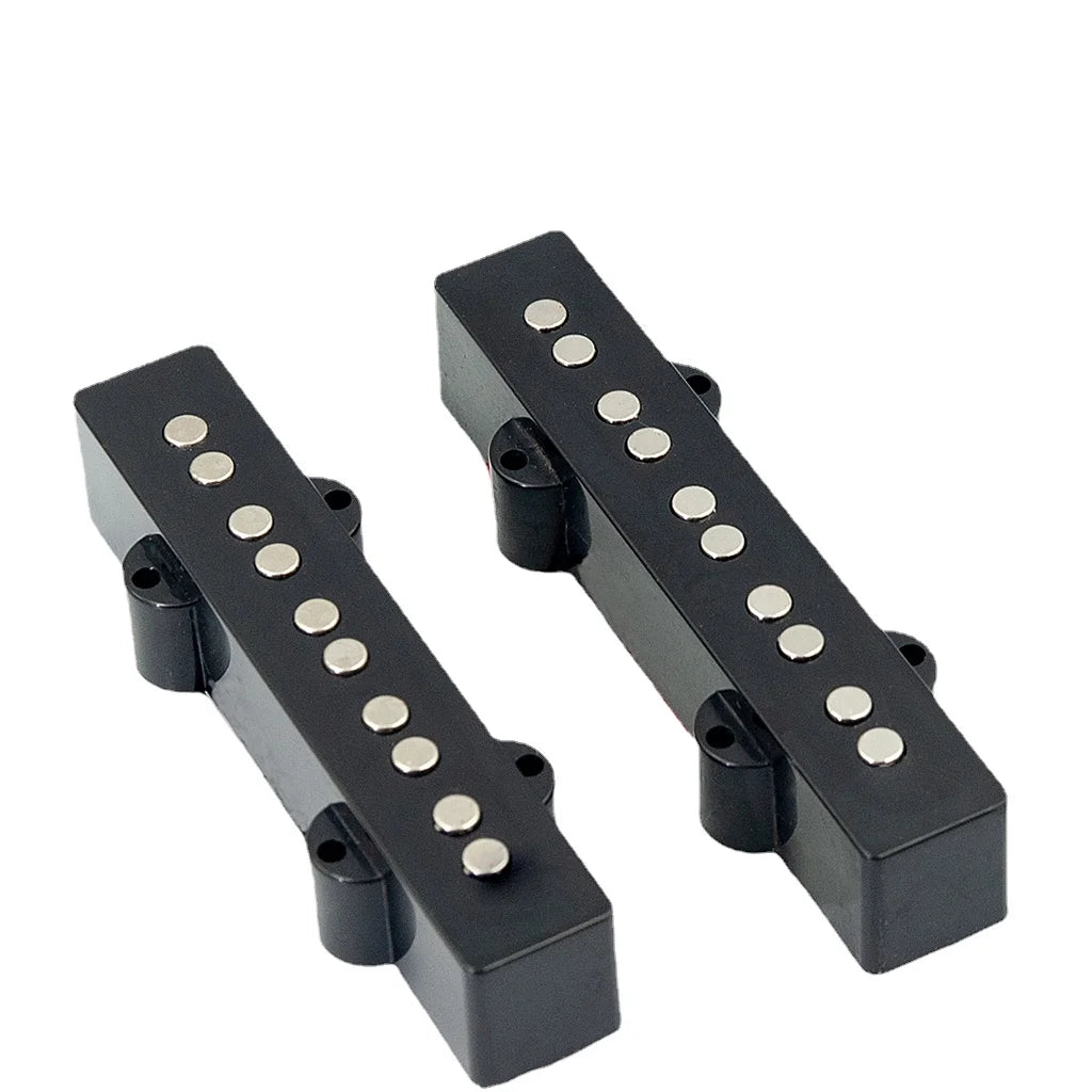 NAOMI 2PCS 5 String Bass Pickups For 5 String Jazz JB Style Bass Bridge Neck Pickups Ceramic Open Style