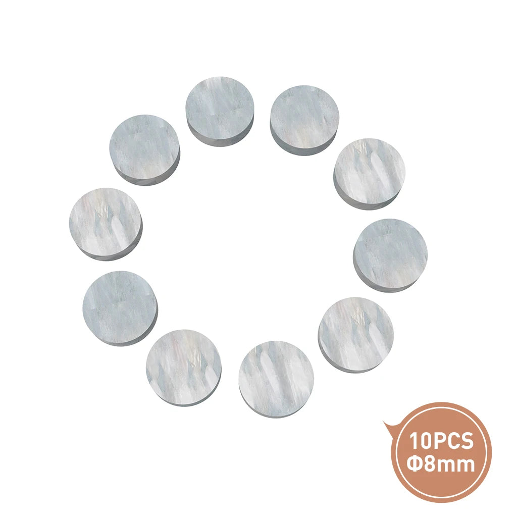 NAOMI 10 PCS Guitar Fretboard Dots Fingerboard Markers Inlay Dots White Pearl Shell Dots Diameter Of 3mm-12mm