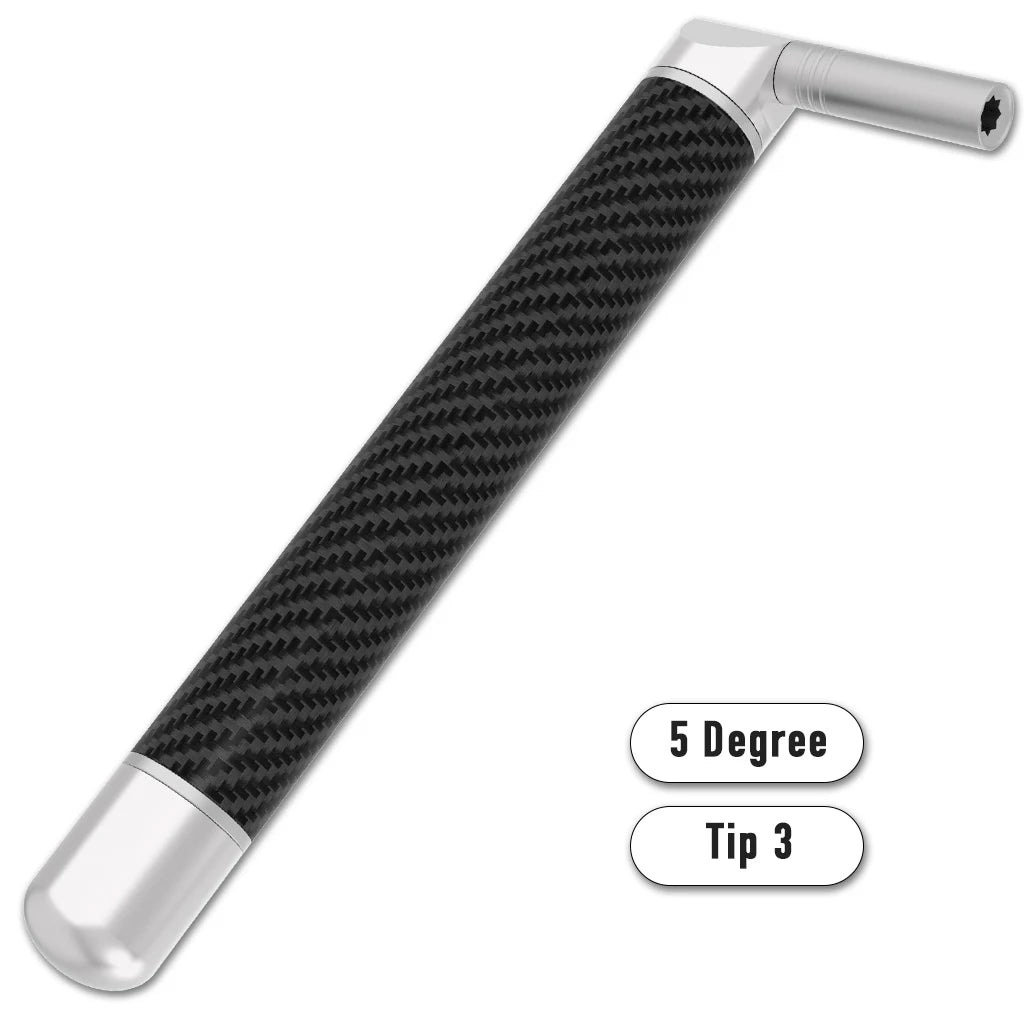 NAOMI Piano Tuning Hammer Alloy Knob Carbon Fiber Handle Star Tip Size 1/2/3 For Carbon Fiber Piano Tuning Level 10/15 Degree