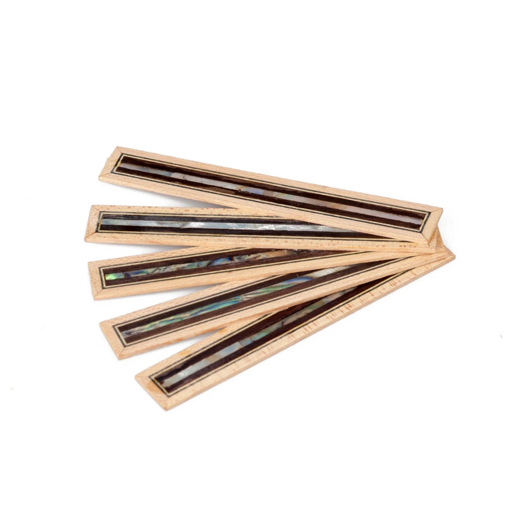 NAOMI 5pcs Wooden Classical Bridge Block Tie Abalone Shell Inlay Inlaied String-Tie For Classical Flamenco Guitar