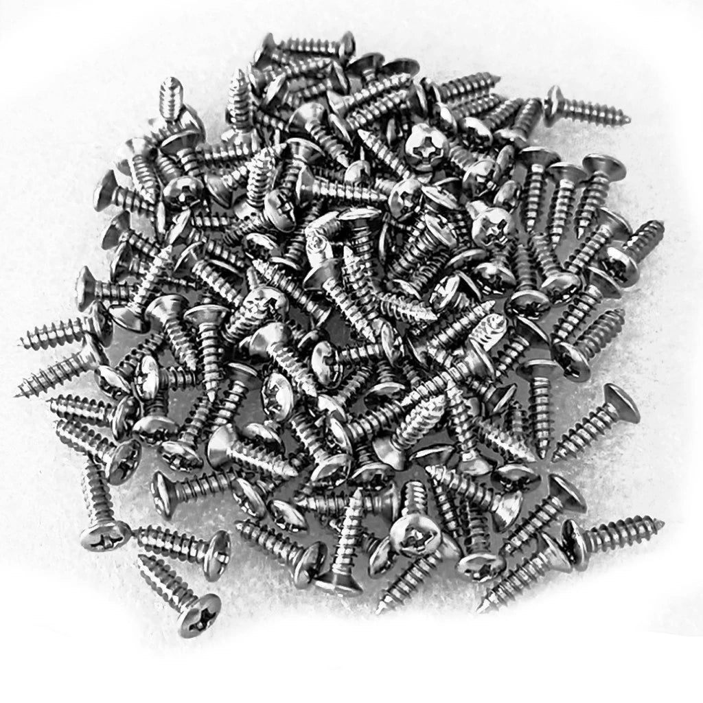 NAOMI 50PCS ST TL Style Electric Bass Guitar Pickguard Screws 3*12mm Cavity Cover Jack Cover Plate Screw