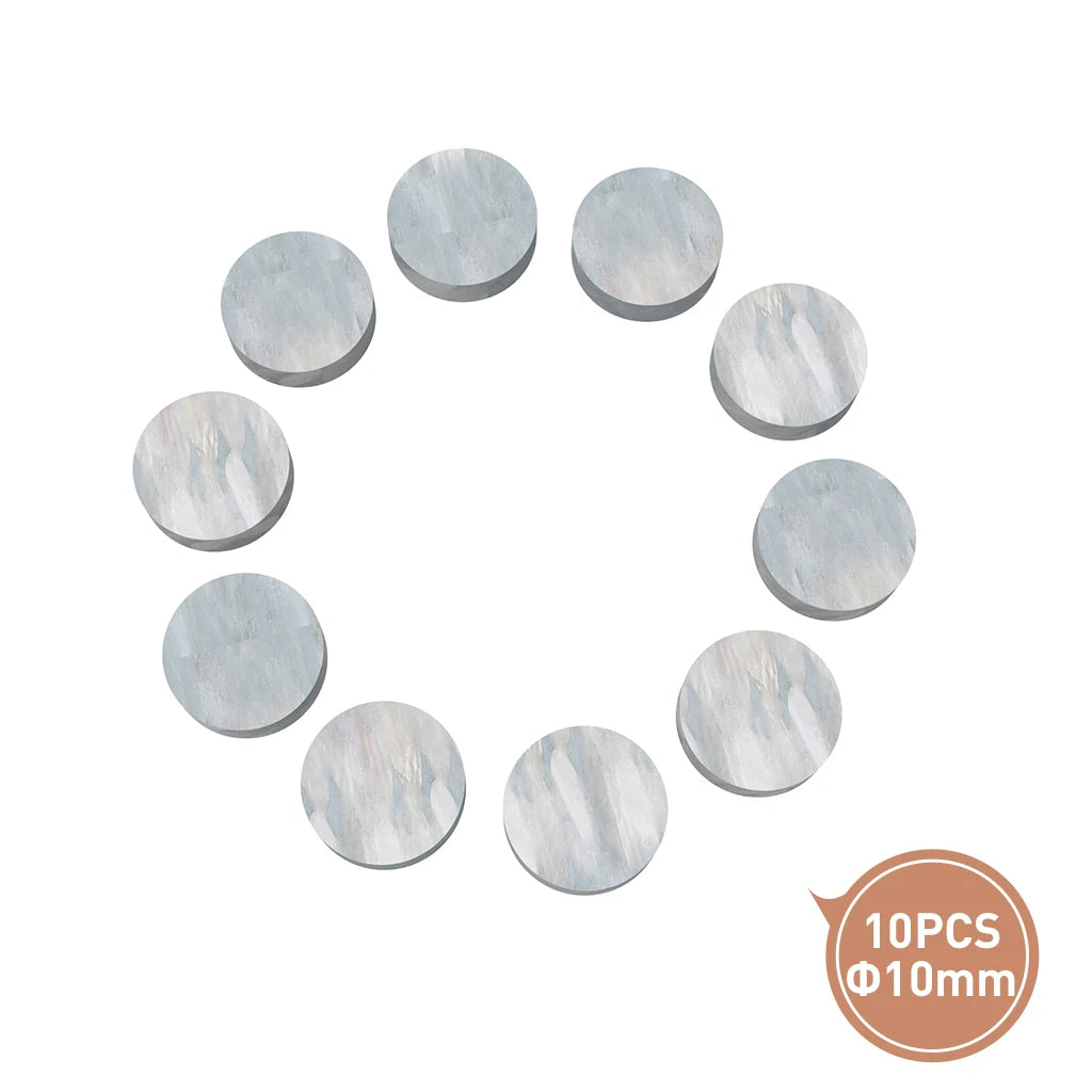 NAOMI 10 PCS Guitar Fretboard Dots Fingerboard Markers Inlay Dots White Pearl Shell Dots Diameter Of 3mm-12mm